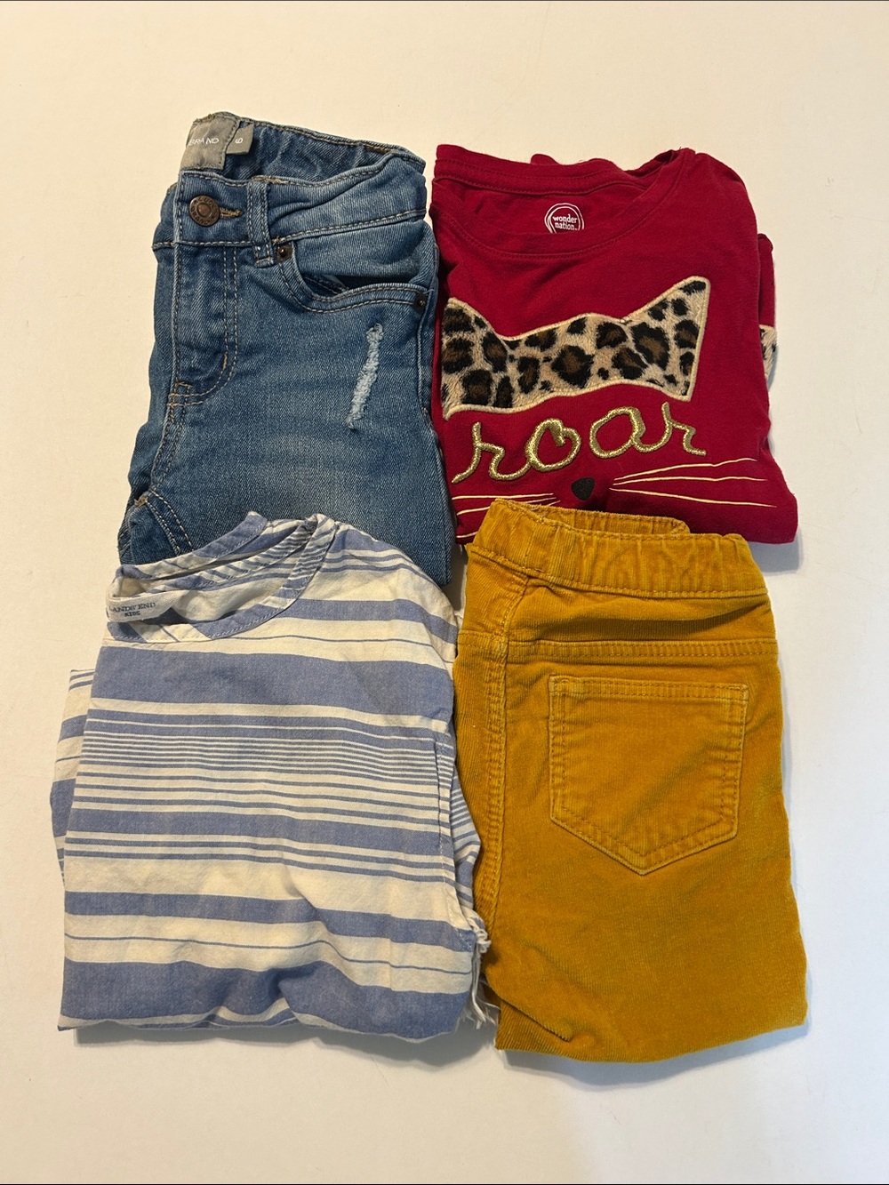 Lucky Lands' End H&M 6 Year Girl's Dress Jeans Pants Top Bundle Stripes Basics
